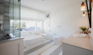 inspired bathroom design. interior design Rye.