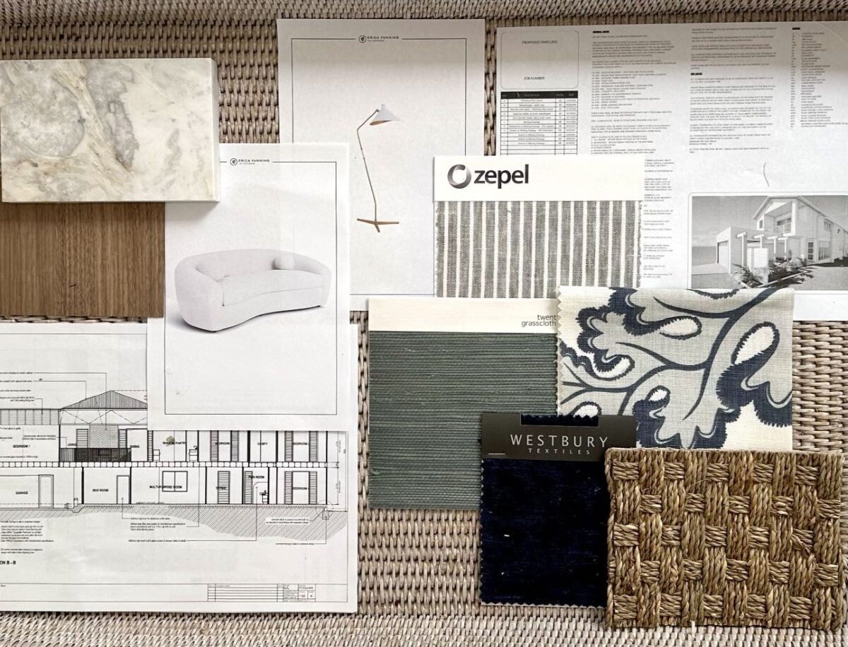 International Floor Covering custom rug paired with a linen sofa in a Brighton home